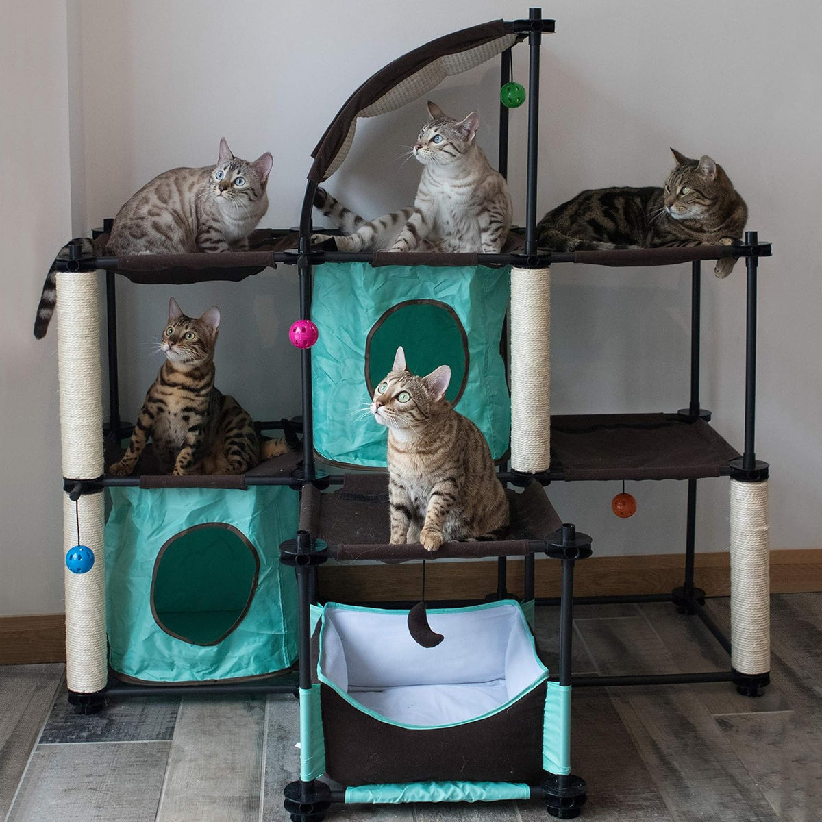 Kitty City Sleeper Cat Bed – Essentials for Cats - B) Canopy Bed / 17.25x17.75 inches - image 3