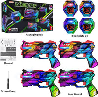 Laser Tag Guns Set of 4 Laser Tag Guns with Digital LED Score Display - Multicoloured - image 2