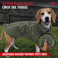 Tuff Pupper Waterproof Dog Raincoat - Woodland Olive / X-Large (60-80 lbs) - image 2