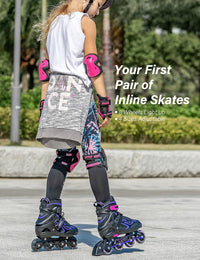2PM SPORTS Adjustable Inline Skates for Kids, Youth and Adults - Violet & Magenta / X-Large - Adult (9.5-12Women/8-10.5Men) - image 2