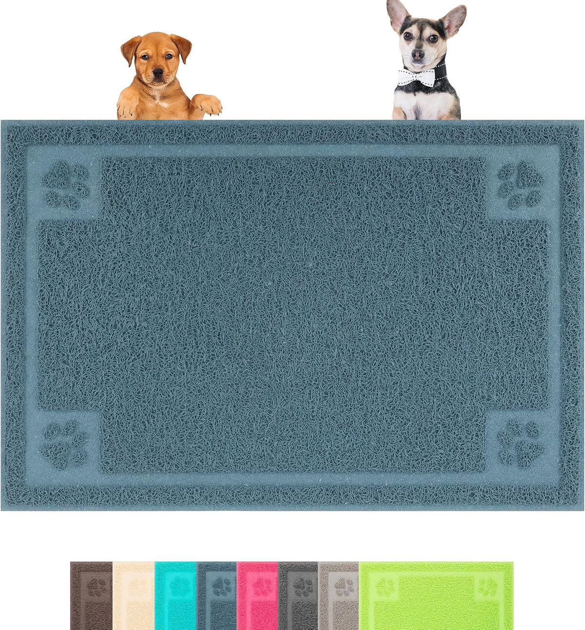 Darkyazi Pet Feeding Mat Large for Dogs and Cats - Silver Blue