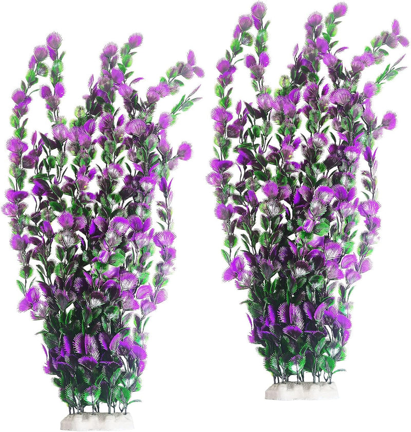 Aquarium Plastic Plants Extra Large Aquarium Plant 20.4-inch Tall - B*2 Pcs / 27.5 in