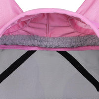 Harrison Howard CareMaster Pro Luminous Horse Fly Mask Large Eye Space Standard with Ears UV Protection for Horse Light Pink XL Extra Full