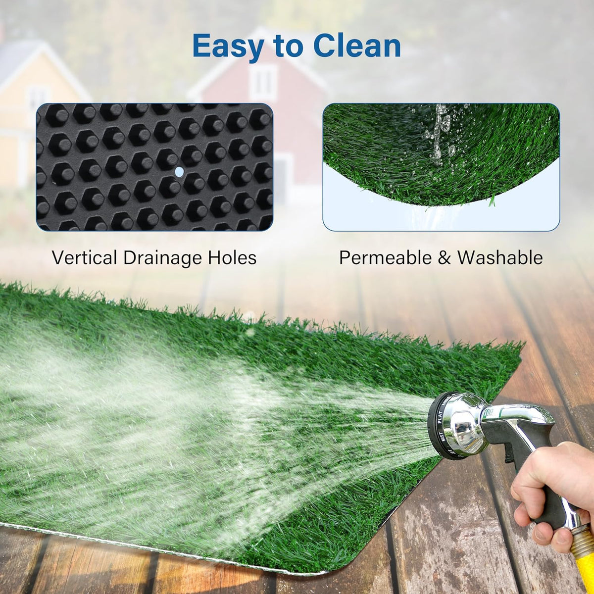 FluffyDream Dog Grass Pad with Tray - 16“x20” - image 4