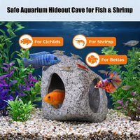 SpringSmart Betta Fish Tank Decor Rock Cave - image 3