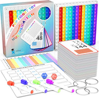 COOVA Multiplication Chart Pop It, Multiplication Game Board - Multiplication Flash Cards