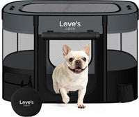 Love's cabin Pet Puppy Dog Playpen - Grey / Medium