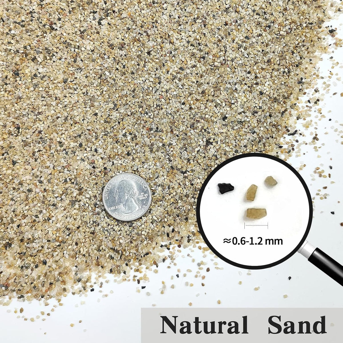 5 lbs Aquarium Sand, Beige Fish Tank Sand - Mixed / 20 LB - image 2