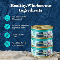 Blue Buffalo Wilderness Wild Delights Meaty Morsels Wet Cat Food, High-Protein & Grain-Free, Made with Natural Ingredients, Chicken & Trout Recipe in Tasty Gravy, 3-oz. Cans (24 Count)