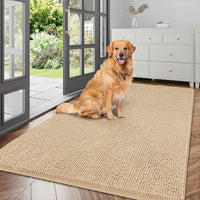 Dog Door Mat for Muddy Paws - 72"L x 36"W x 1.0"Th / Beige