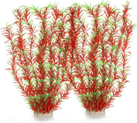 Aquarium Decor Plastic Plants Extra Large 21 Inches Artificial Plants – Essentials for Fish - Wine 2pcs - image 3