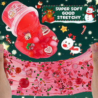 Astronaut Galaxy Slime for Kids, Big Slime Bucket with Clay - Red Slime Cherry - image 3
