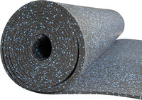 Playsafer Genaflex Rubber Gym Floor Mat, Heavy Duty Commercial Protective Gym Flooring Roll - 8mm Thick (10% Blue, 4' X 15')