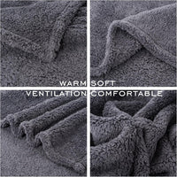 2 Blankets, Dog Cat Pet Blanket, Soft Warm Fleece, for Puppy - Darkgray+navyblue / 60"L x 40"W, 2/Pack - image 3