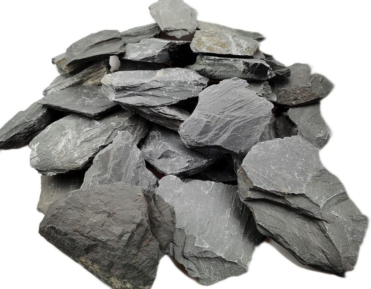 Voulosimi Natural Slate Rocks PH Neutral Stone Perfect Rocks - 1-3 inch / 7.5 LB