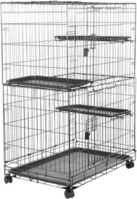 Amazon Basics Large 3-Tier Cat Cage Playpen with Easy to Clean