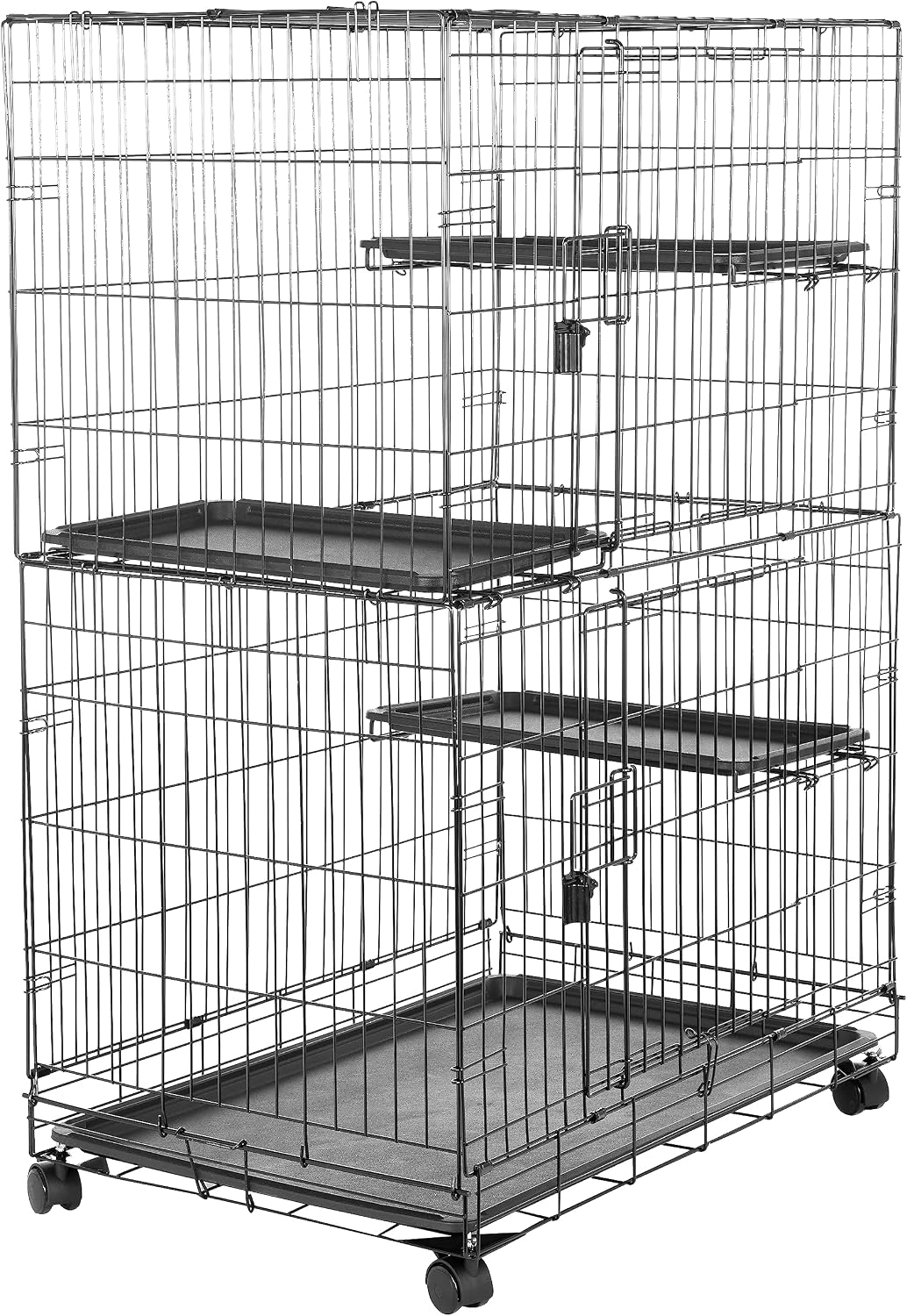 Amazon Basics Large 3-Tier Cat Cage Playpen with Easy to Clean