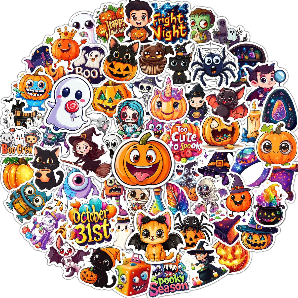 JCFIRE Halloween Stickers for Kids - Halloween 100 Pcs