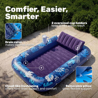 SLOOSH Inflatable Tanning Pool Lounger Float - Dark Blue / X-Large - image 4