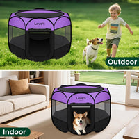 Love's cabin Pet Puppy Dog Playpen - Purple / 30.0"L x 30.0"W x 23.0"H - image 4
