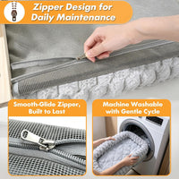 Cloud-Soft Wooden Cat Window Sill Perch with Zipper Cushion - Gray / X-Large - image 2