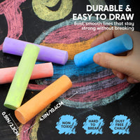 JOYIN 120 PCS Sidewalk Chalks for Kids Giant Box Non-toxic Jumbo - 30 - image 4