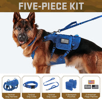 Forestpaw Tactical Dog Harness for Large Dogs, Military, L - S:Chest 17-25",Fit 20-35lbs / Blue - image 2