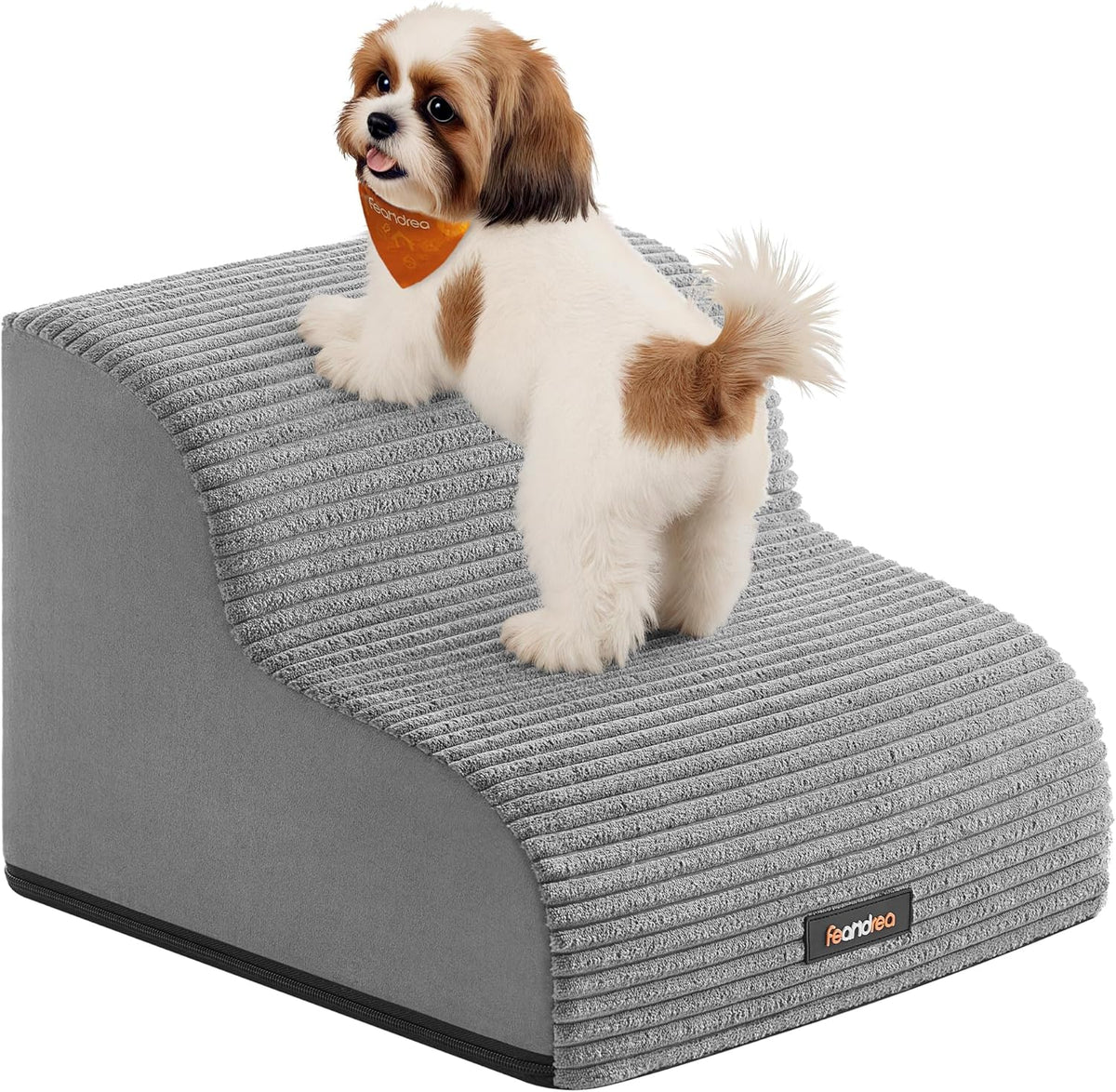 Feandrea 2-Step Dog Stairs, Waterproof, Anti-Slip, Gentle Slope – Essentials for Dogs - 2-Step
