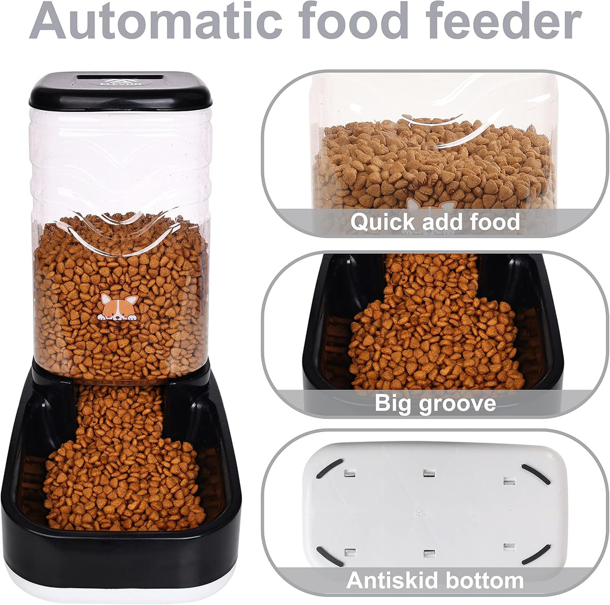 Elevon Automatic Cat Feeder - Black - image 3
