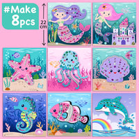EZCRA Gem Sticker Kit for Kids, 990+ Stickers - Mermaid - Gem Stickers - image 2