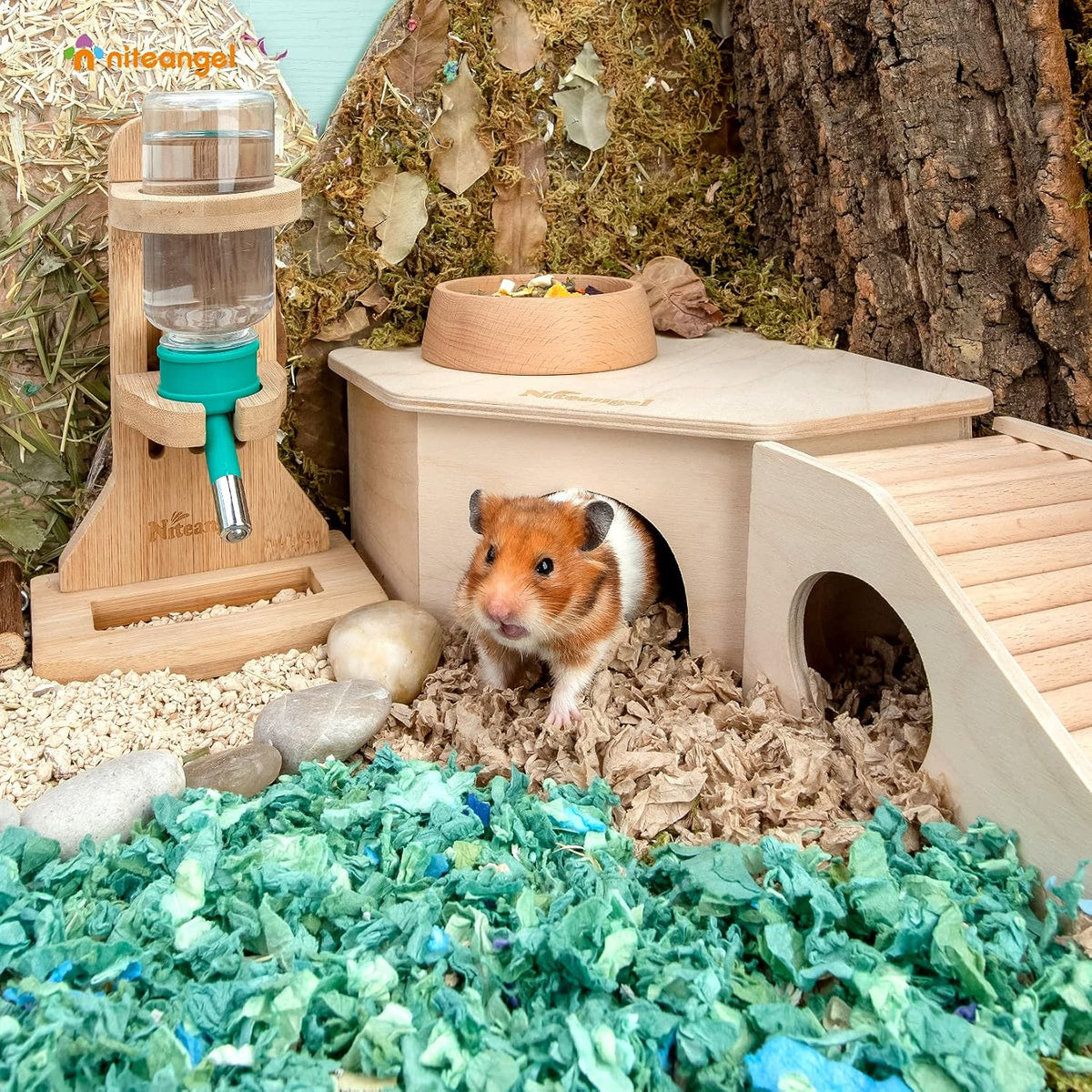 Niteangel Birch Chamber-Maze Hamster Hideout - 1 Chamber Hideout-Large - image 4