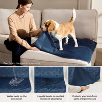 Bedsure Waterproof Couch Cover for Sofa and Dogs Quick Drying - 40x50 inch / Navy - image 4