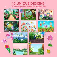 Klever Kits Unicorn Foil Art, Arts & Crafts for Kids 4 and Up - Flowers and Butterflies - image 2