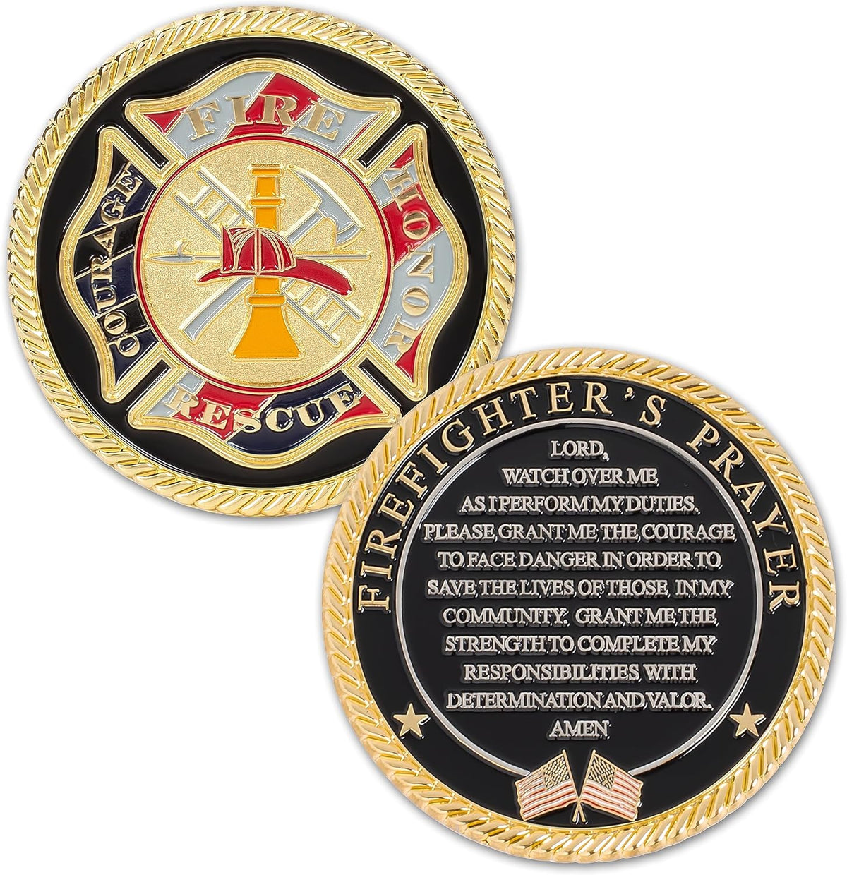 Military Gift Shop Air Force Armed Forces Prayer Coin - Fire