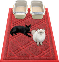 Smiry Cat Litter Box Mat 30x17 - 47x32 / Red