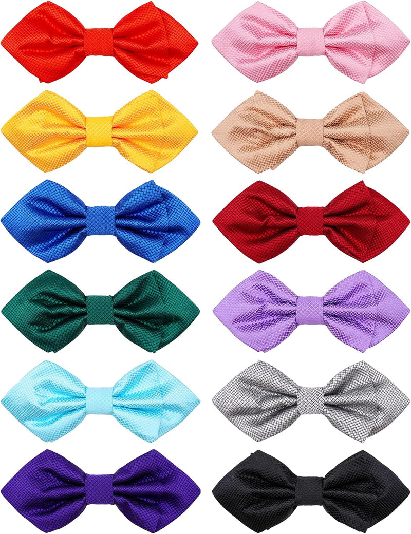 PET SHOW Large Dogs Collar Attachment Bow Ties Embellishment Girls - E-12PCS