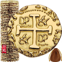 Leib Games Gold Metal Pirate Coins - 35 Pcs