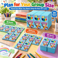 Craiiby colored pencils bulk, 24 boxes of 12 pre-sharpened colored pencils - view 7