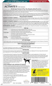 TevraPet Activate II Flea and Tick Prevention for Dogs | 4 Count | Large Dogs 21-55 lbs | Topical Drops | 4 Months Flea Treatment
