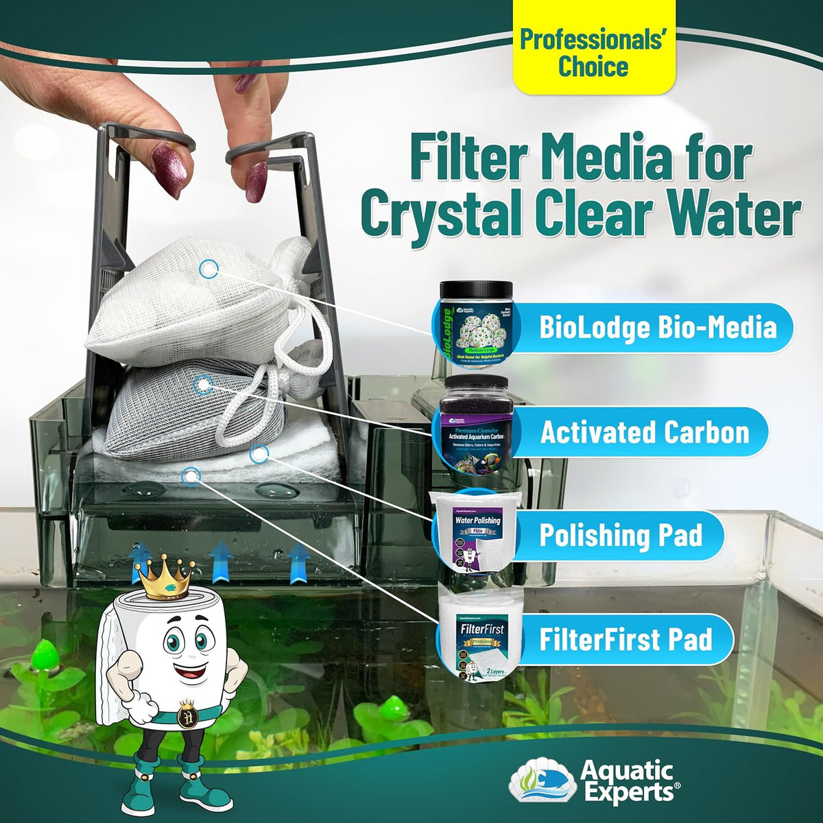 Aquatic Experts Aquarium Filter Floss for Fish Tank Filters - Standard / 12 Inch Wide - image 3
