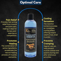 E3 Veterinary Strength Liniment Gel for Sore Muscle & Joint Relief - Reduces Pain & Swelling - Horse Liniment for Humans & Pets - Arthritis Aid - Non-Greasy Herbal Formula- Topical Analgesic
