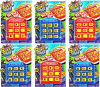 JA-RU Portable Tic Tac Toe Mini Board Game 3256-1p – Fun for Kids & Family - 6 Packs / Tic Tac Toe