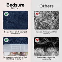 Bedsure SupportMax Calming Dog Beds Large Sized Dog Washable Pet Bed - Navy / M(30x30x7) - image 3
