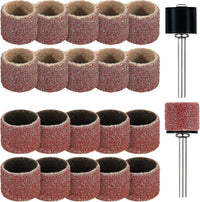 22-piece dog nail grinder replacement kit with sanding bands and black drums