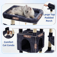 Maine Coon Cat Tree, Heavy Duty Cat Tower for 20 lbs+, GCT033G – Essentials for Cats - 52 inches / Dark Gray - image 3