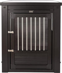 New Age Pet ECOFLEX Dog Crate End Table - Furniture-Style Pet Crate for Crate Trained Dogs - Stainless Steel Tubing & a Latched Closure - 10 Year Manufacturer's Warranty.