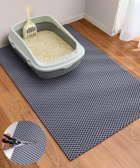 Cat Litter Mat, Cut to Fit Any Place - Grey / 35x23 Inch