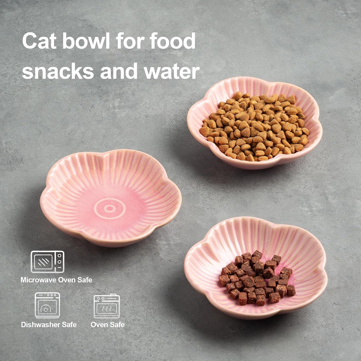 Mecaikru Ceramic Cat Food Bowls - pink / 4.72in / classic - image 4