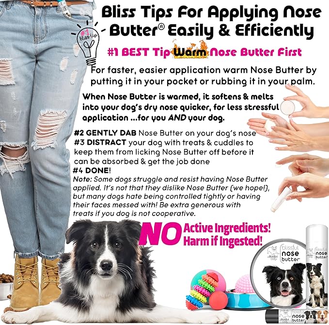 The Blissful Dog Border Collie Unscented Nose Butter, 16oz