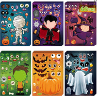 LINAYE make your own Halloween stickers, 60 sheets with ghost, witch and vampire parts - view 4
